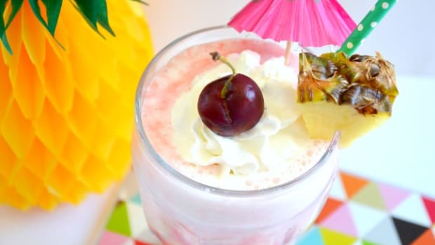 Boozy Pineapple Upside-Down Cake Milkshake