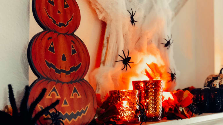 The Scariest Halloween Mantel Around