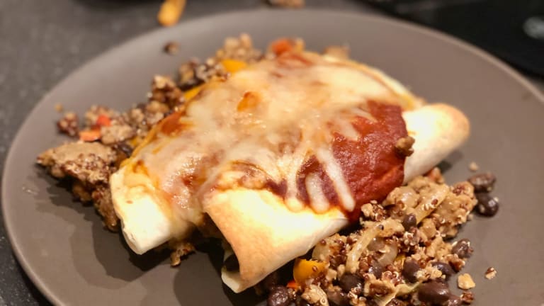 Tasty Meatless Enchiladas Recipe with Beyond Beef