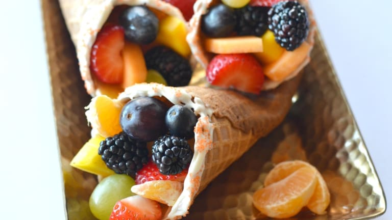 Fruit Cornucopias for Thanksgiving