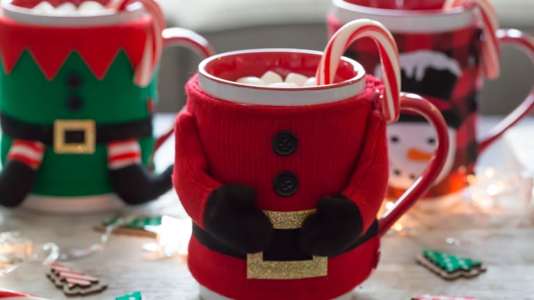 A White Hot Chocolate Peppermint Cocktail