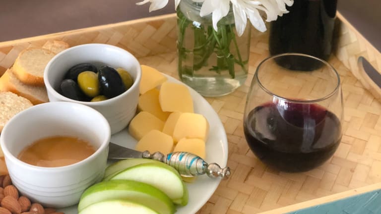 The Perfect Italian Wine and Cheese Plate for One
