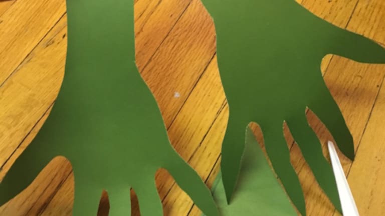 Easy DIY Door Decoration: Halloween Witch Hands