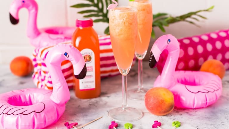 Strawberry Peach Sparkling Frosé Recipe