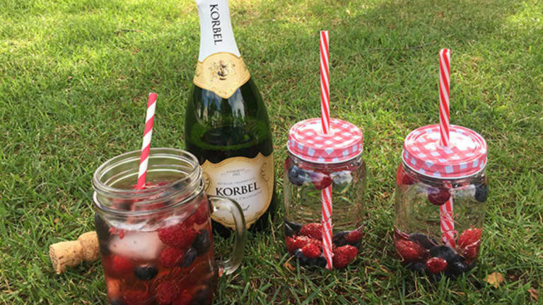 Red, White, and Bubbly Cocktail