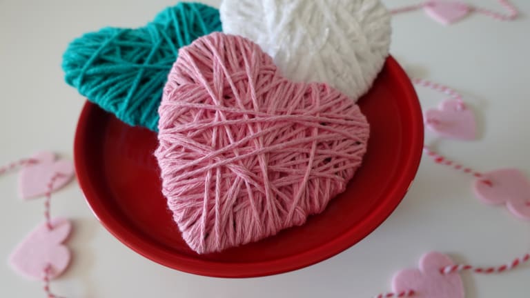 Easy and Fun Heart Yarn Craft