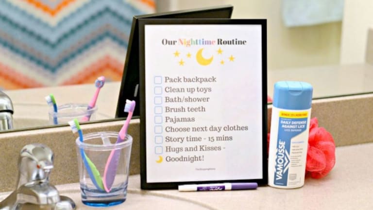 Back-To-School Nighttime Routine with FREE Printable