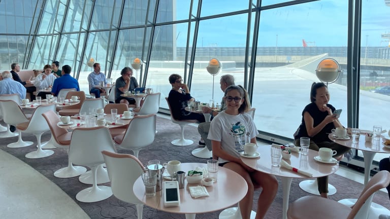 Checking in to the TWA hotel at JFK Airport