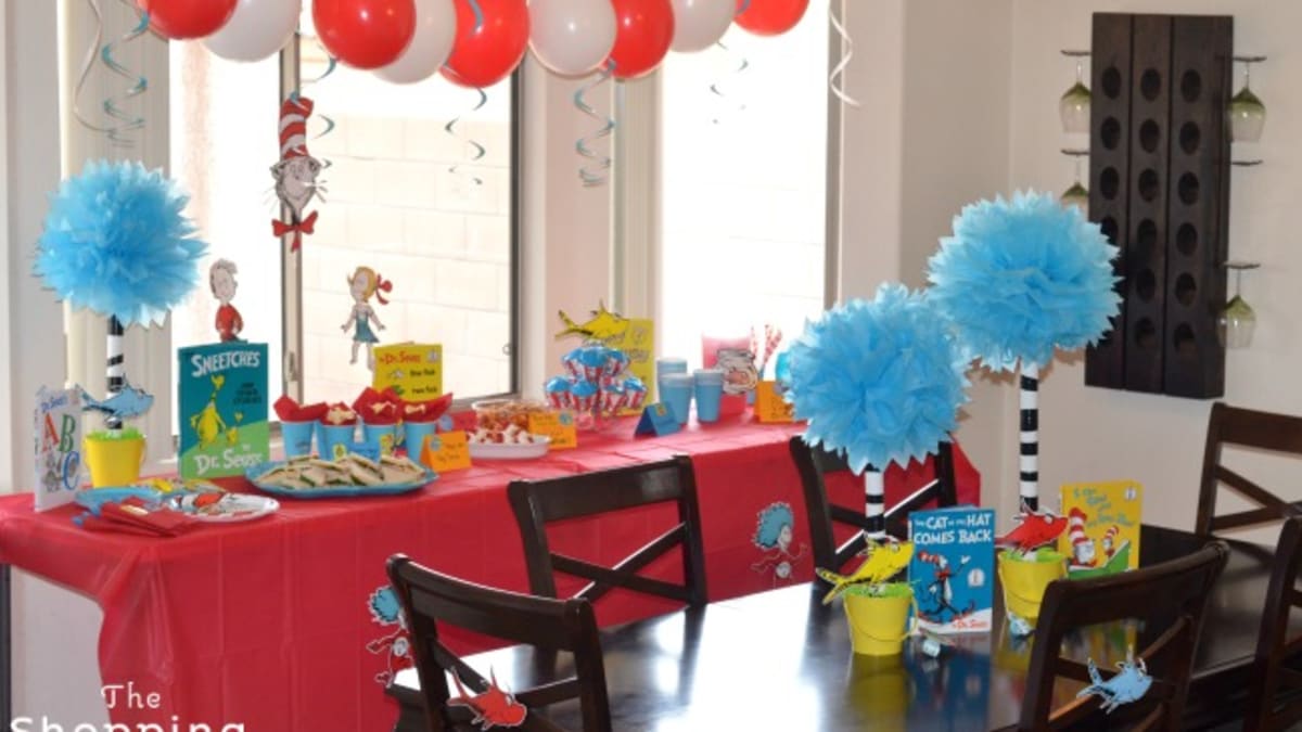 Great One-of-a-Kind Premade pArTy Centerpiece Birthday or Graduation Dr Seuss Theme Decoration for Diaper Cake Table Unique Gift Idea