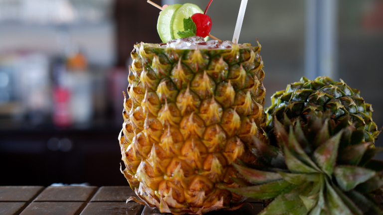 Sparkling Pineapple Cup Cocktail Recipe