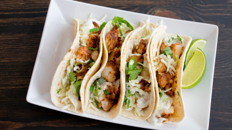 Healthy Fish Tacos and Guacamole