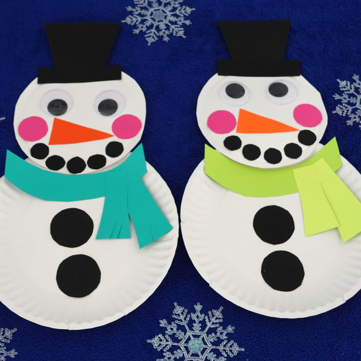 Snowman paper plate craft sale