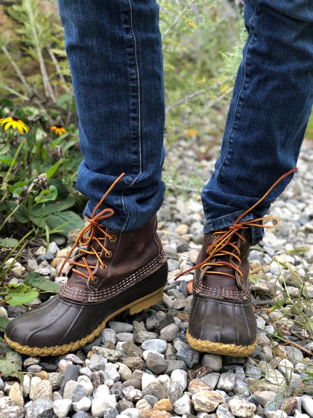 bean boots and jeans