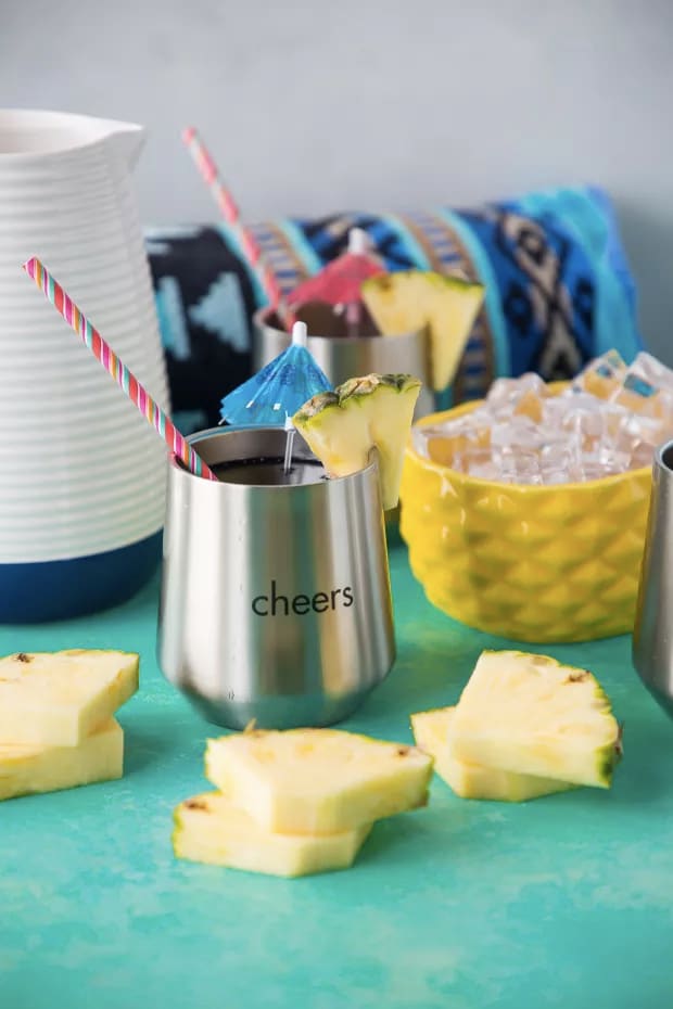 Poolside Punch = Pineapple rum + Coconut rum + Coconut Fruit Juice