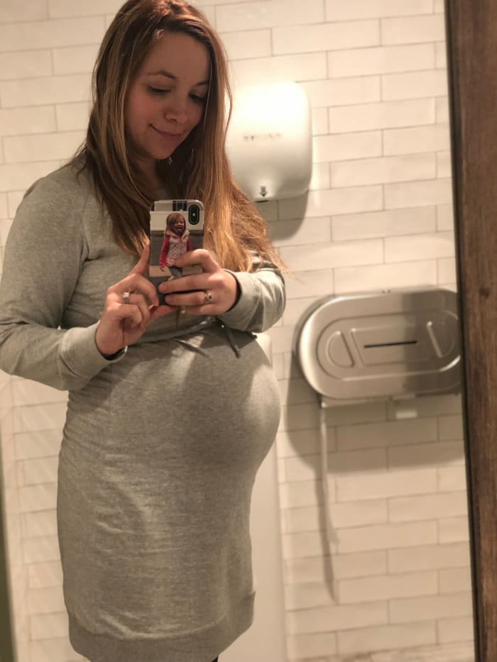 BTW, how cute is this nursing-friendly B. Warmer sweatshirt dress ($119) from the pre-spring boob collection.