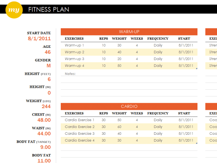 fitness tracker target