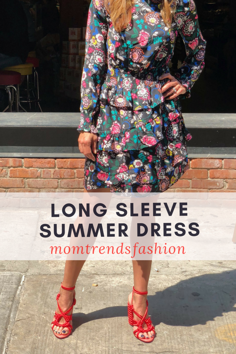 Pretty Long Sleeve Summer Dress - MomTrends