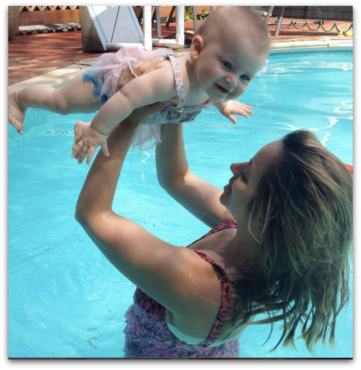  Baby and Mommy in the pool last summer