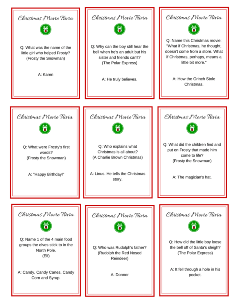 Christmas Movie Night Free Printable Movie Trivia Cards Momtrends