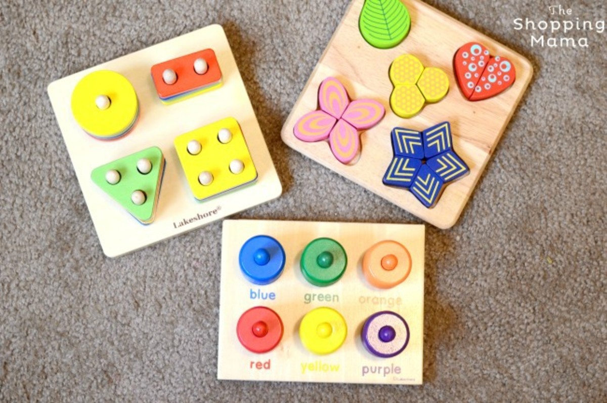 wooden shape puzzle board