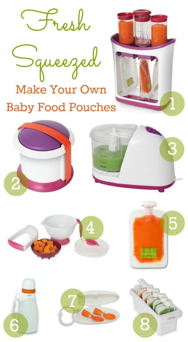 Pouches Homemade Squeeze Infant Baby Food Station Feeding Maker Fresh Bags Set 