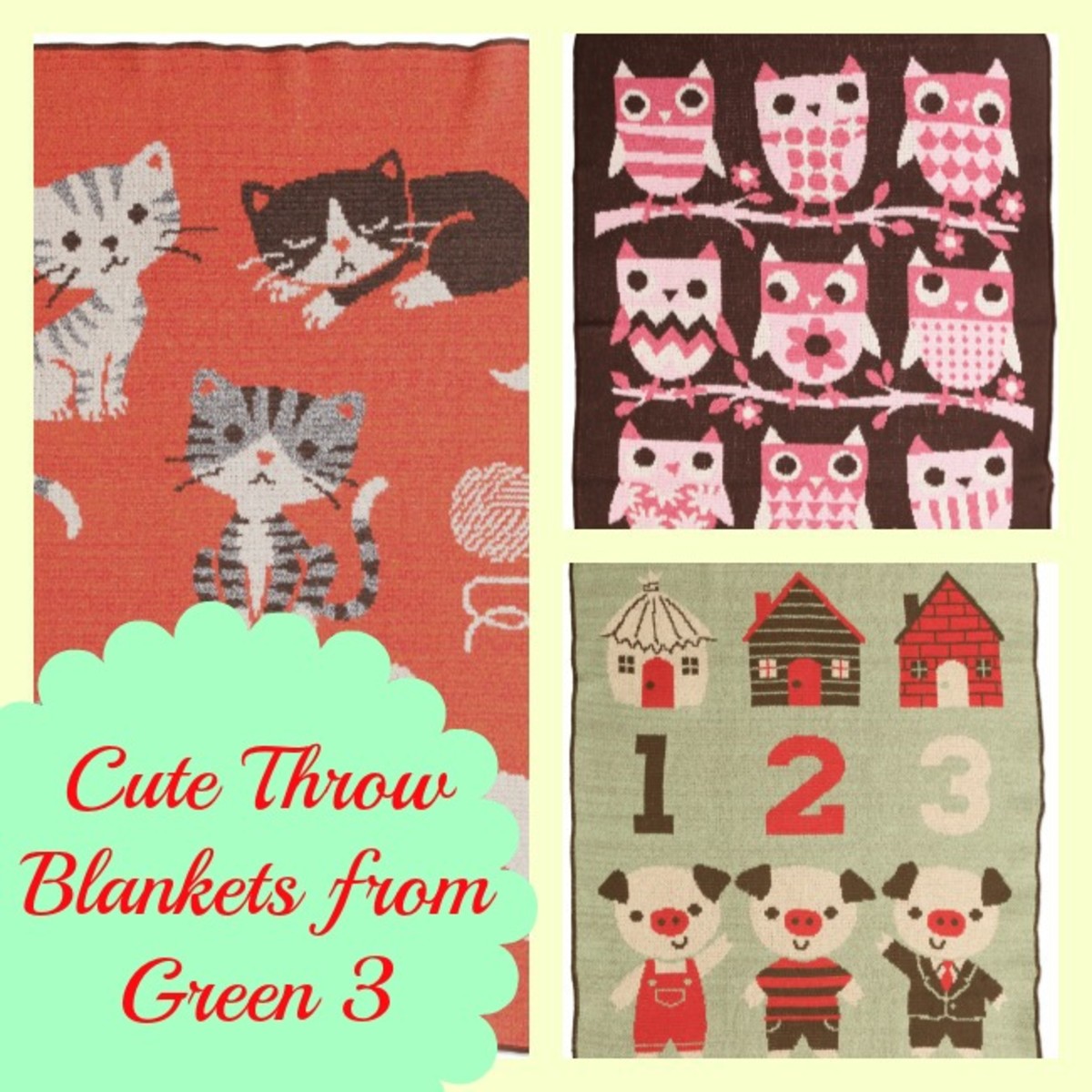 Cute Throw Blankets From Green 3 MomTrends