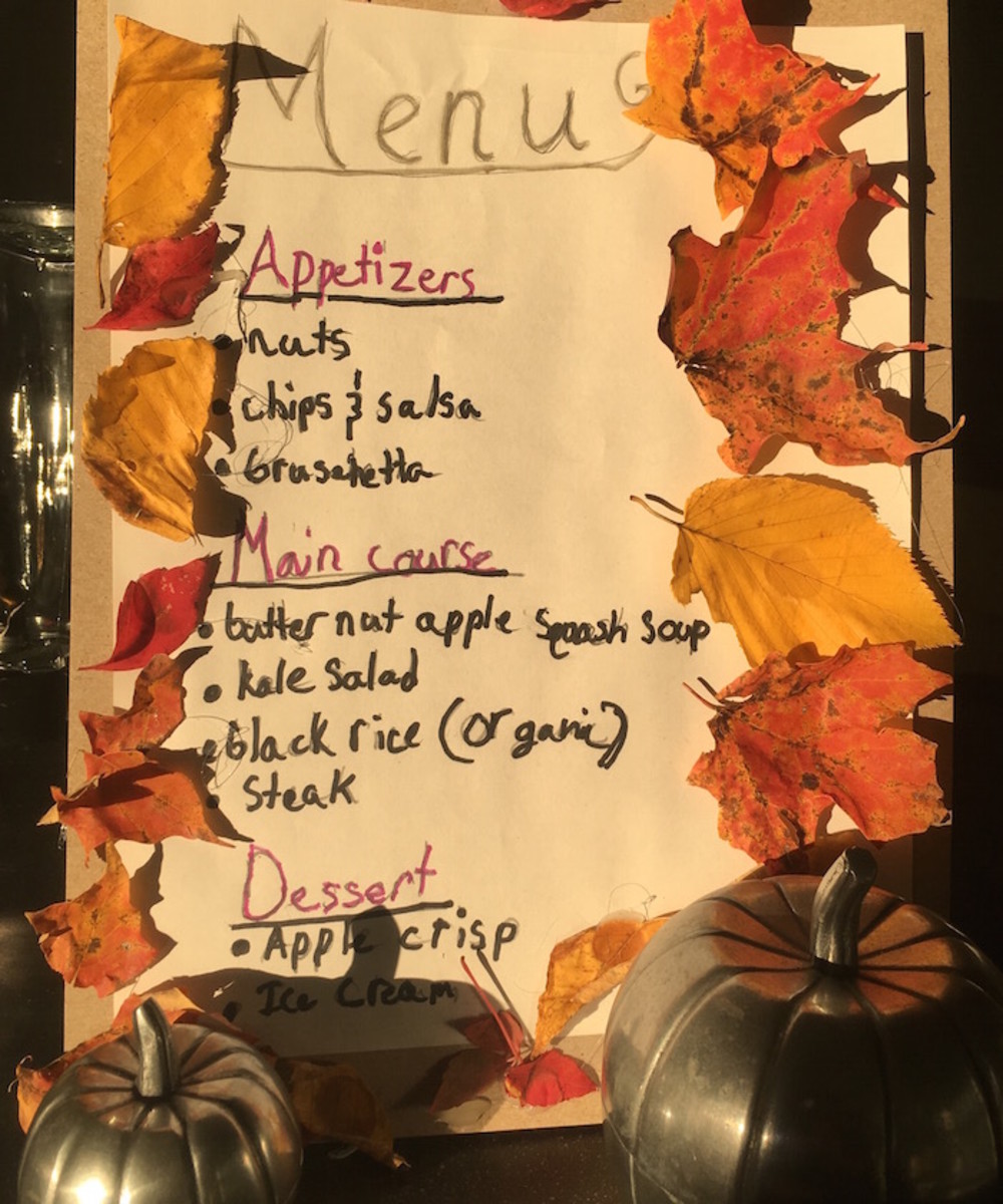 Make a Fall Leaf Menu for the Holidays MomTrends