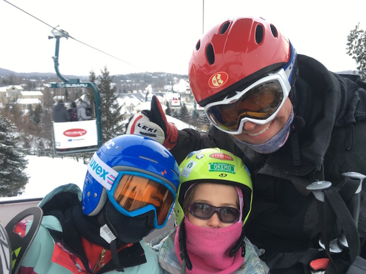 family ski photo
