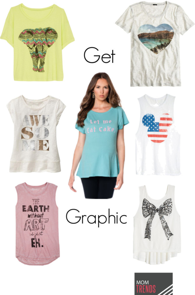 A Pea in the Pod Embellished Maternity Graphic Tee