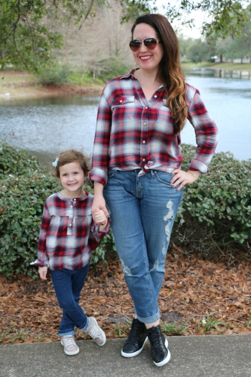 mommy and me plaid shirts