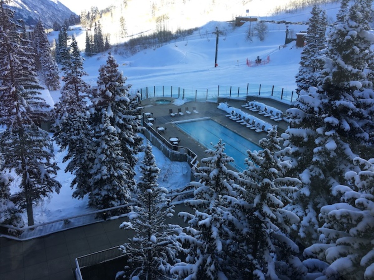 views of the cliff lodge pool