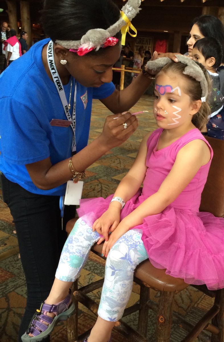 face painting great wolf lodge, family travel,
