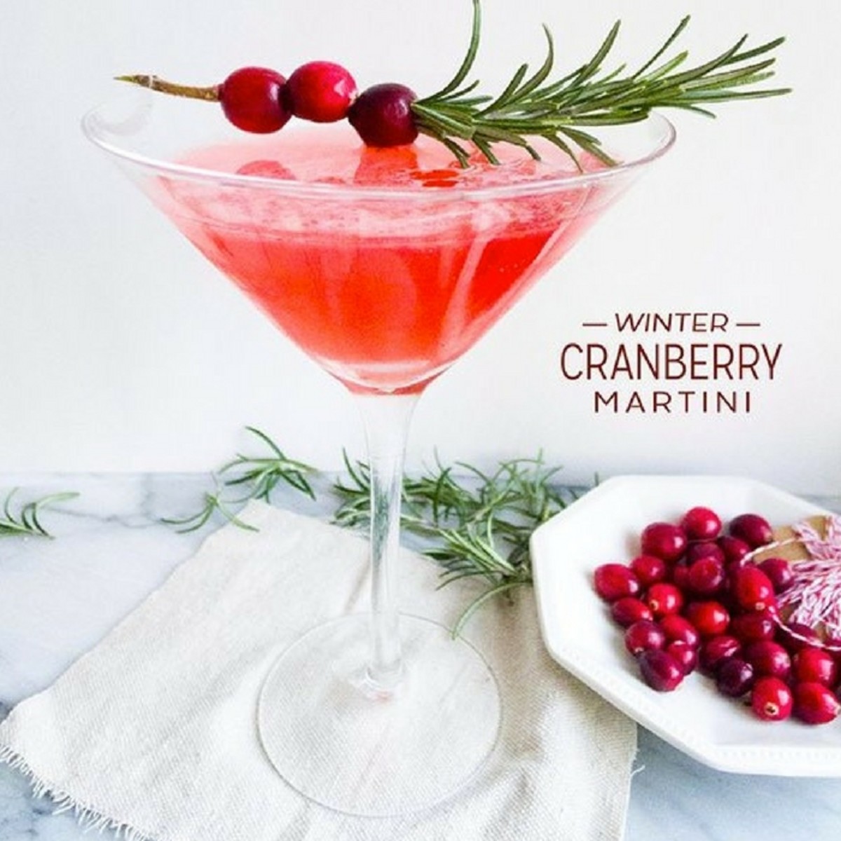 cranberry martini holiday cocktail