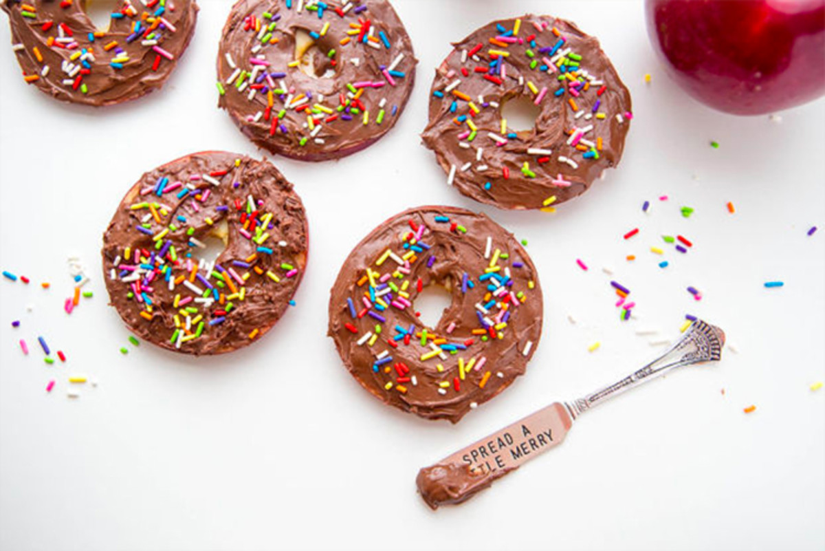 chocolate donut apple slices