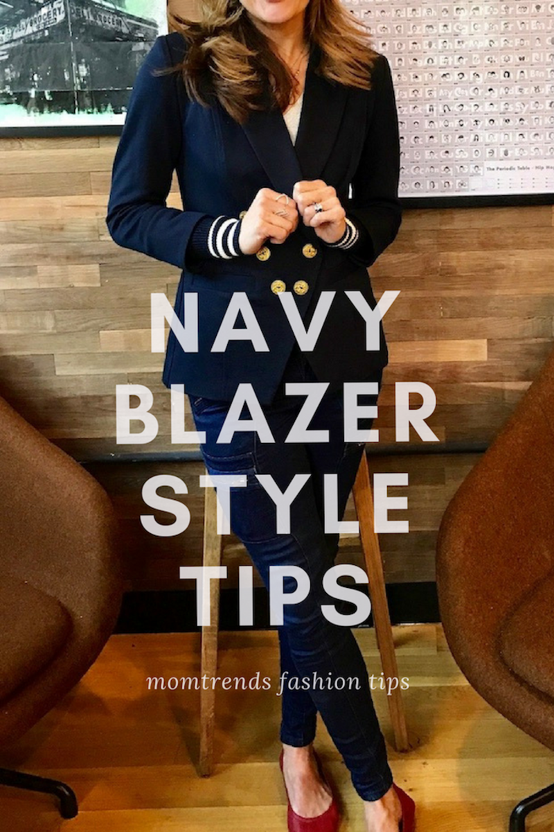 how to style a navy blazer for spring