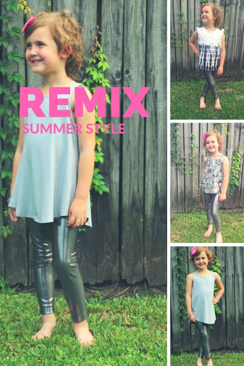 little girl metallic leggings