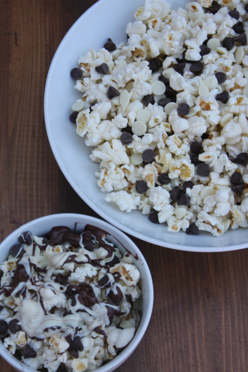 black and white popcorn