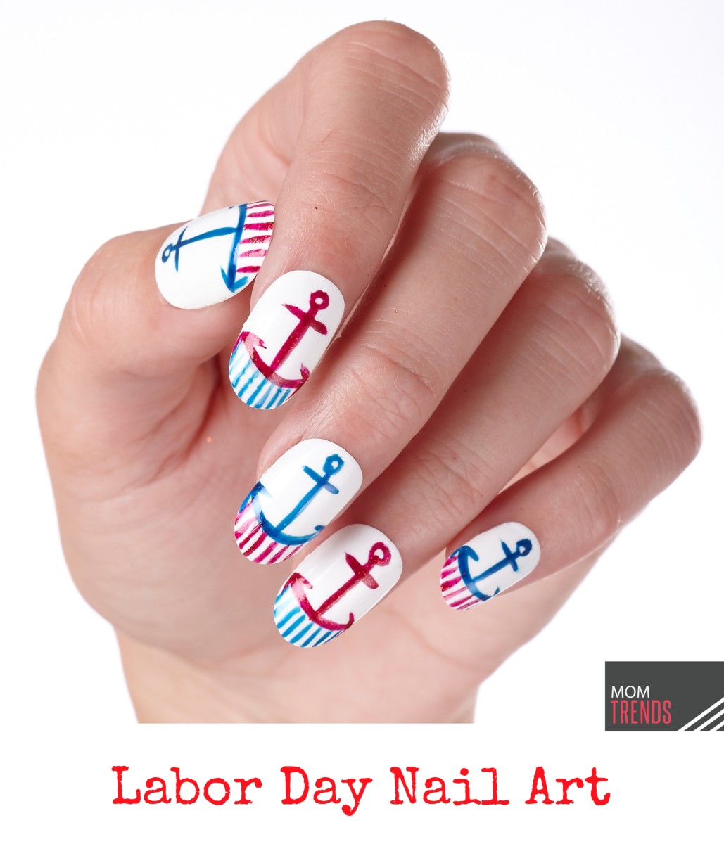 Labor Day Nail Art Anchor Nails MomTrends