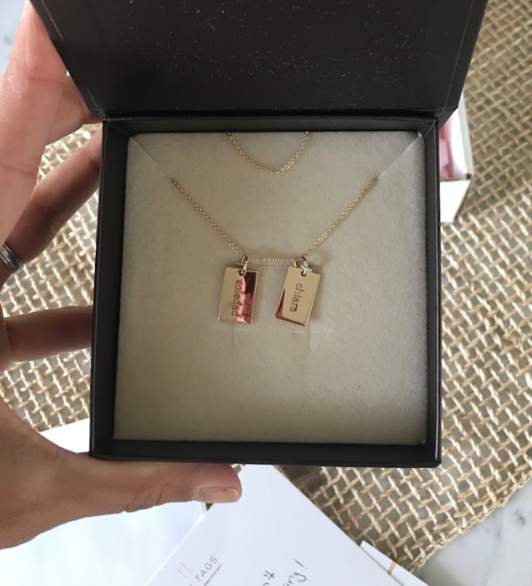 tiny tags personalized necklaces