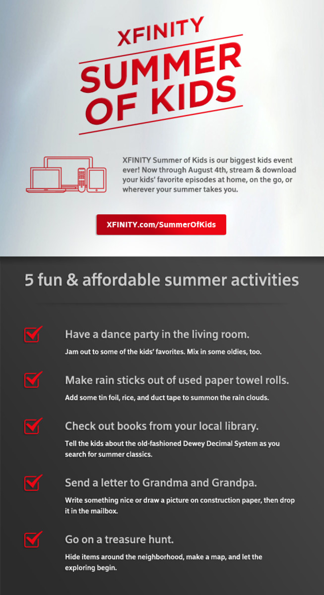 XFINITY Summer of Kids Activity List