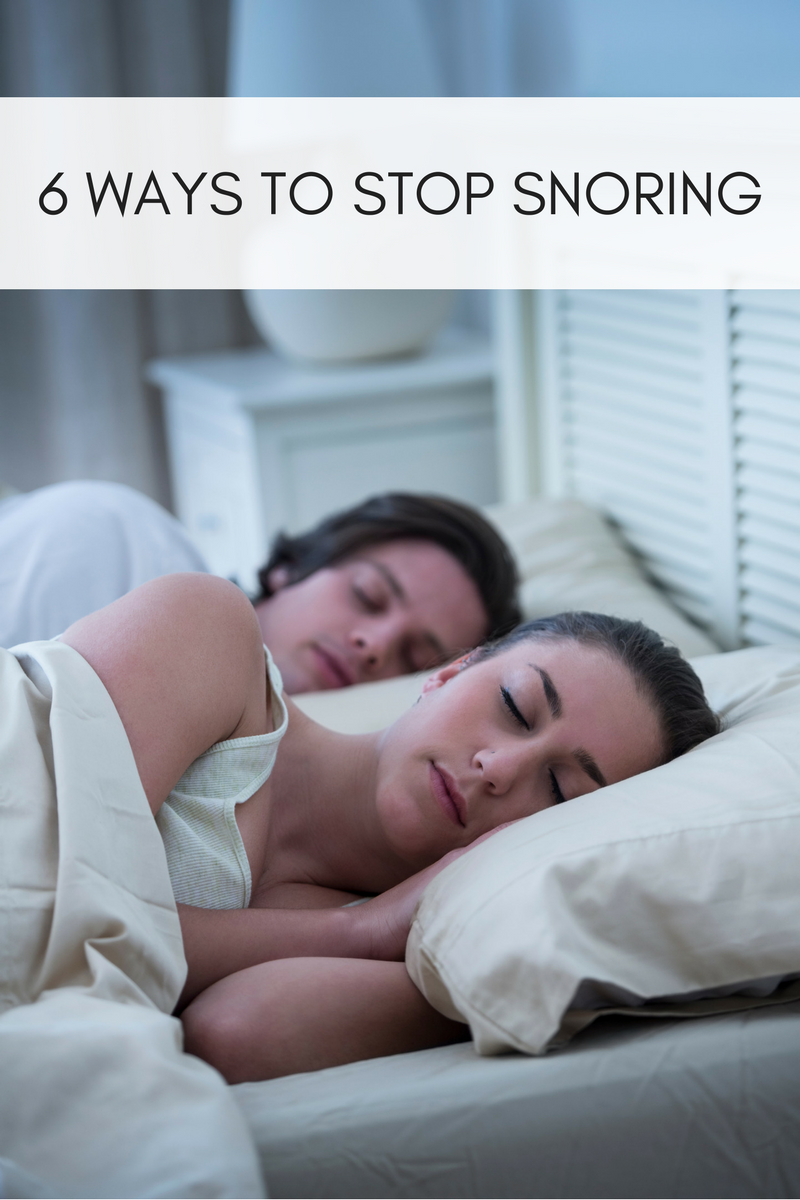6 WAYS TO STOP SNORING