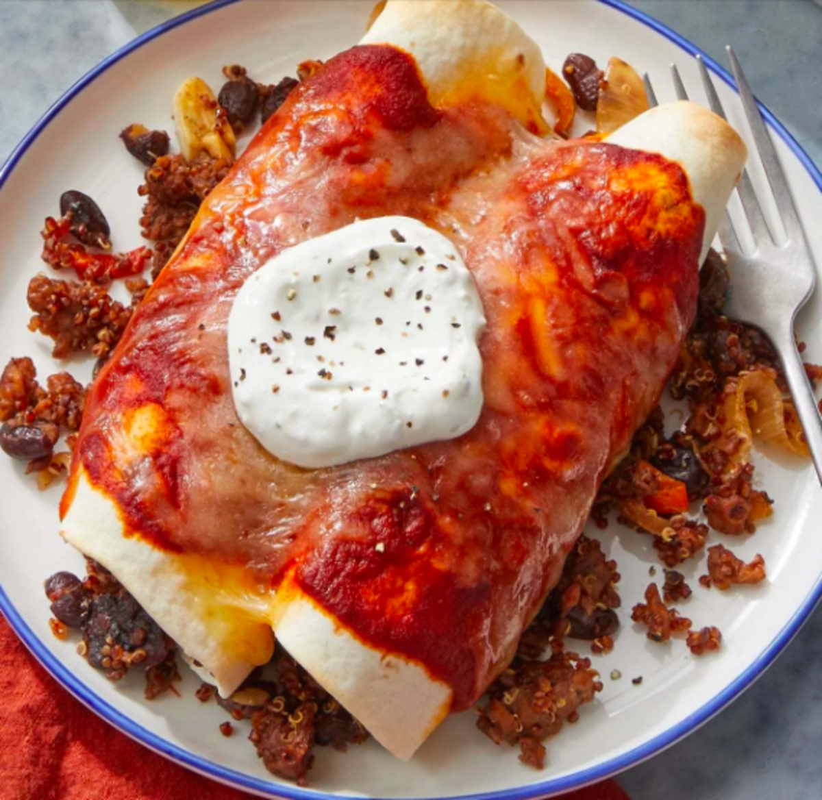 Tasty Meatless Enchiladas Recipe with Beyond Beef