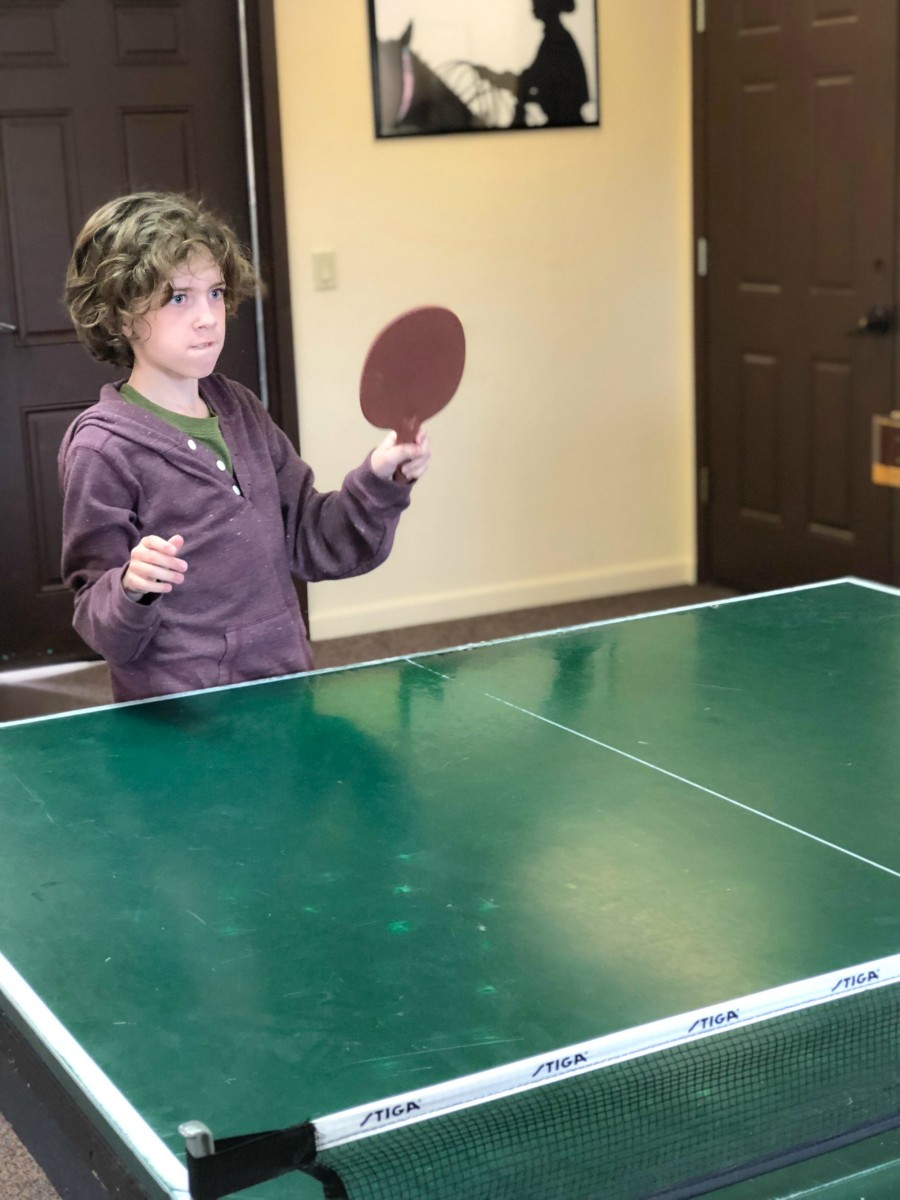 child ping pong player