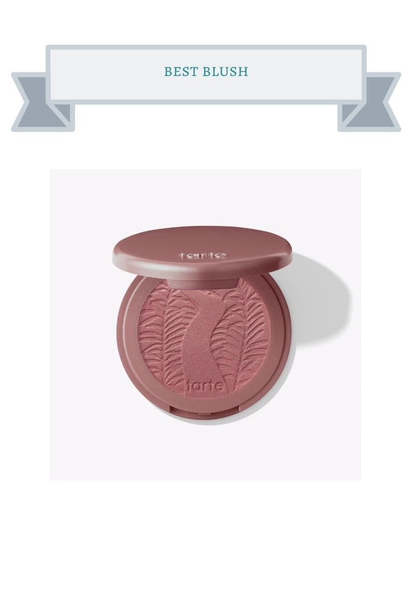 clay colored compact with rose colored blush