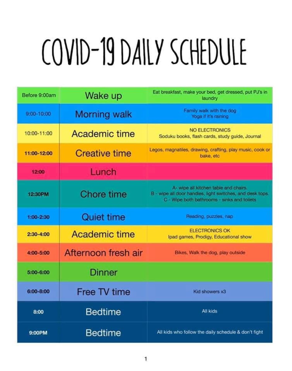 Covid-19 Daily Schedule
