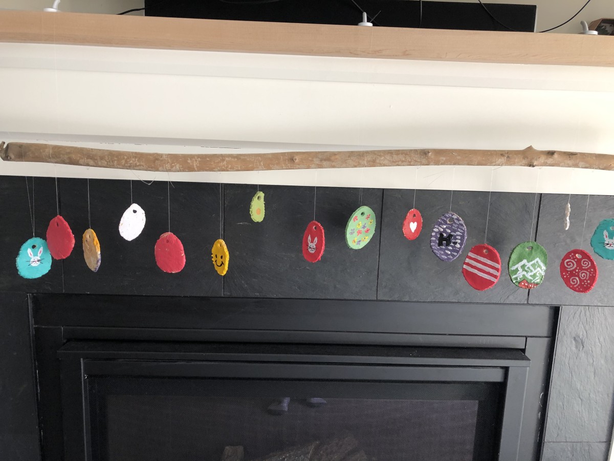 Creating a Rustic Easter Egg Mantle