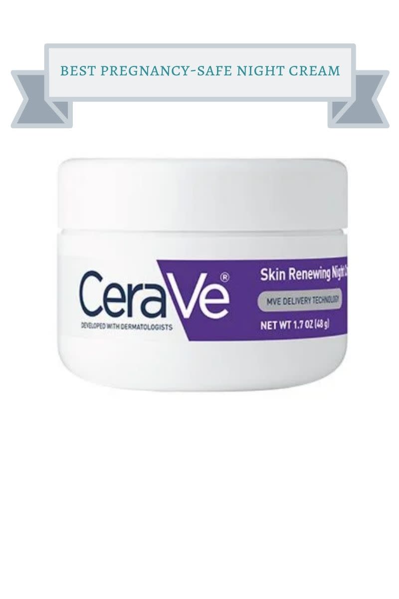 white and purple jar of cerave night cream