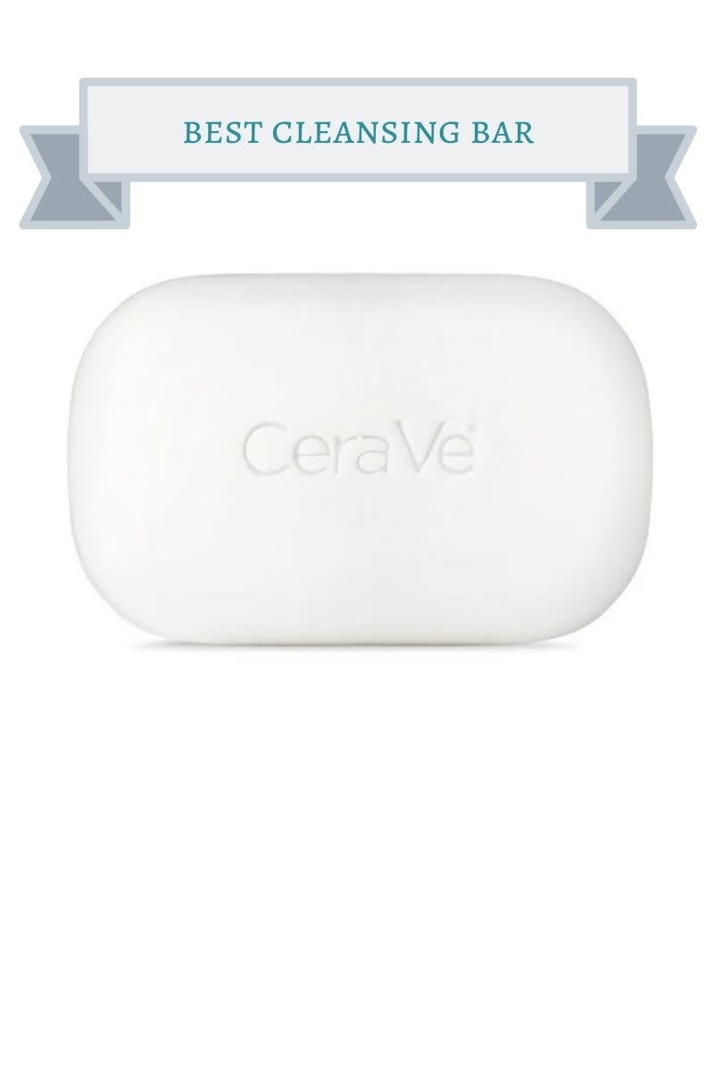 white rectangular bar of cerave facial cleansing bar