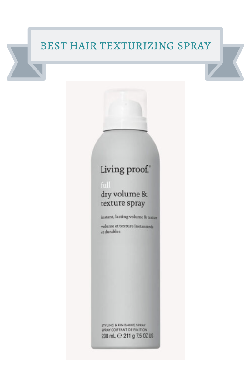 gray bottle with white lid of living proof texture spray