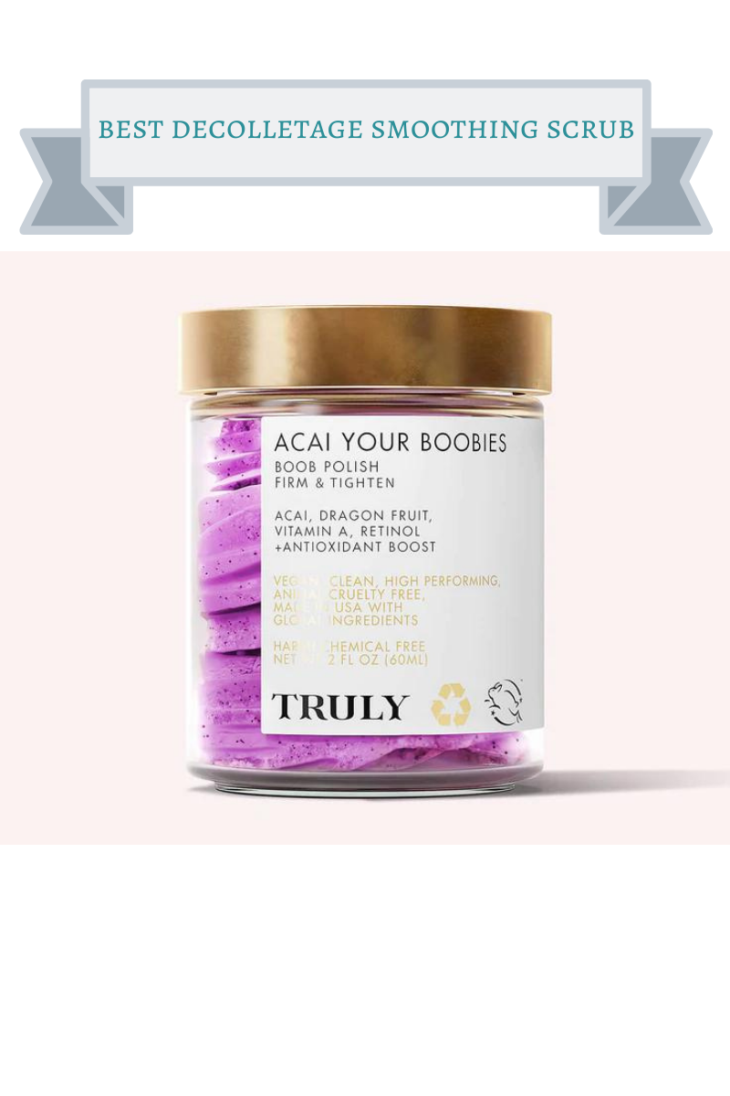 purple acai your boobies scrub in clear jar with gold lid